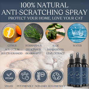 The Purrfect Harmony Natural Anti-Scratching Spray for Cats – Safe, Non-Toxic, Vet-Approved Cat Deterrent for Furniture & Home – Protects Your Sofas, Carpets & Wooden Surfaces – Eco-Friendly, No Harsh Chemicals - 100 ml